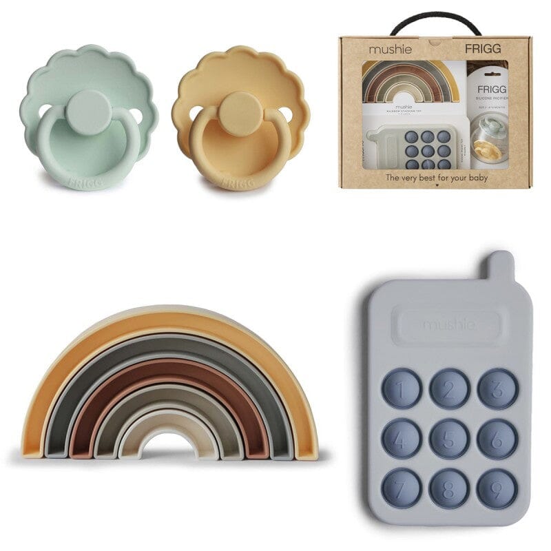 Caixa-presente jogos divertidos baby phone Pacifier mushie