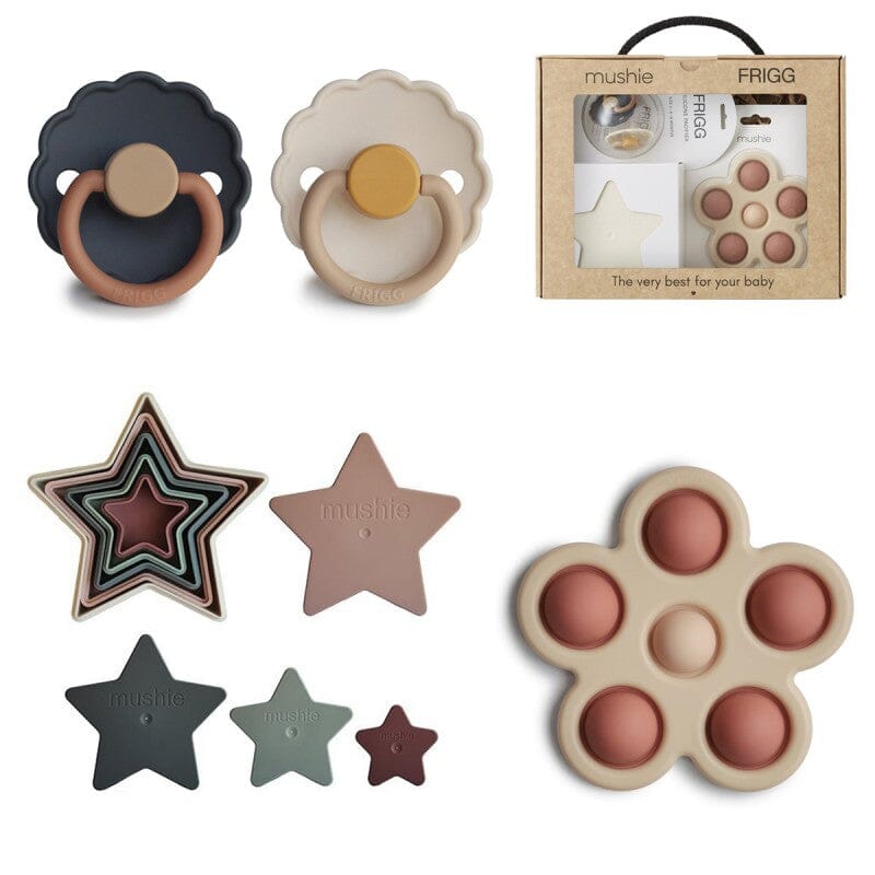 Caixa-presente jogos divertidos baby star Pacifier mushie