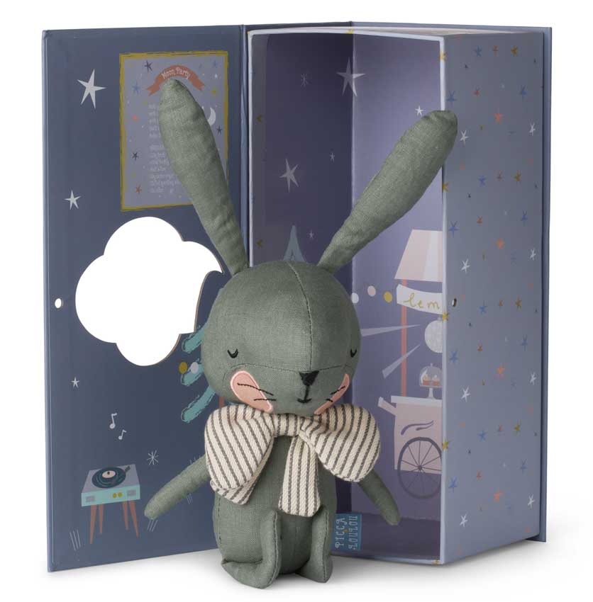 Rabbit in a gift box Picca Loulou Toys Picca Loulou