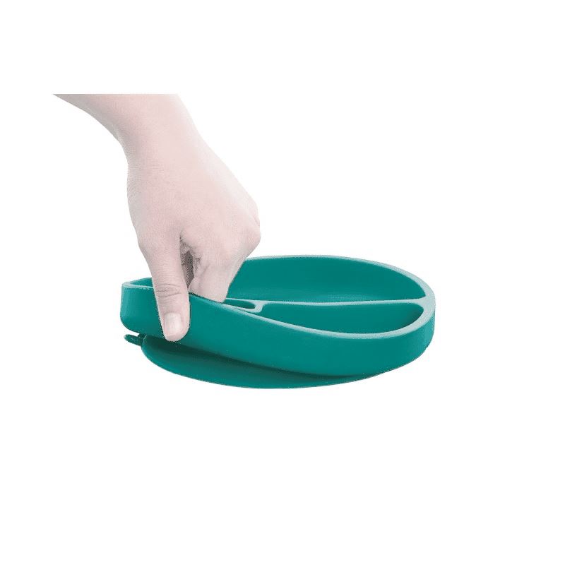 Portions suction plate green Minikoioi Dinnerware minikoioi