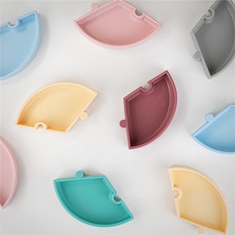 Puzzle suction plate green/blue Minikoioi Dinnerware minikoioi