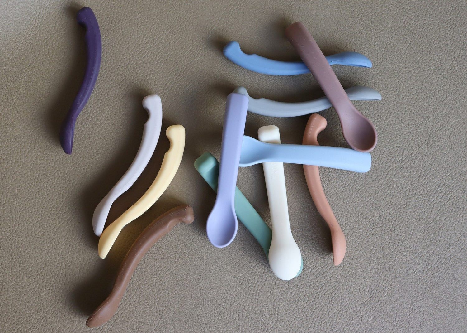 3-pack silicone spoons sky Lille Vilde dinnerware LIlle Vilde