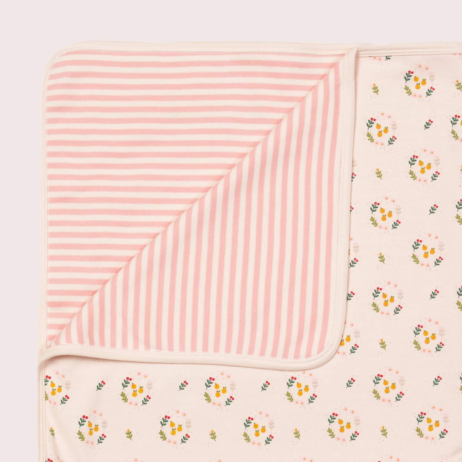 Quince flowers organic baby blanket Blanket Little Green Radicals