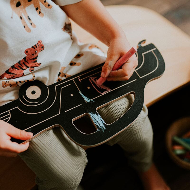 Tábua de ardósia - o carro retro Toys Milin