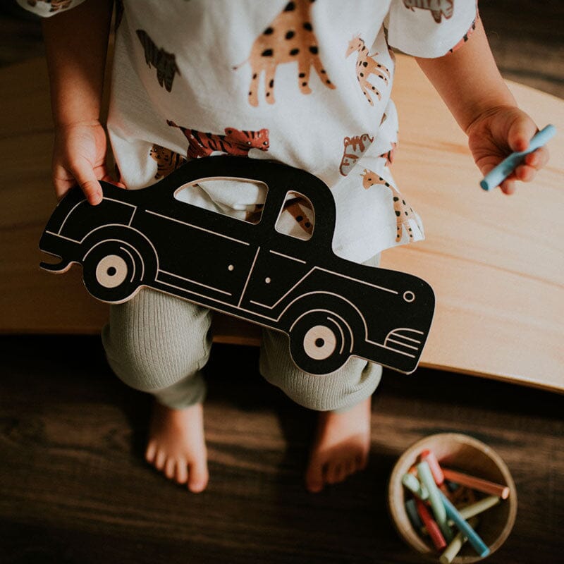 Tábua de ardósia - o carro retro Toys Milin