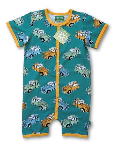 Summer suit retro car Naperonuttu Playsuit Naperonuttu