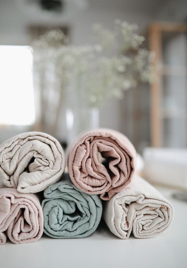 Lençol blush para berço Sheet mushie
