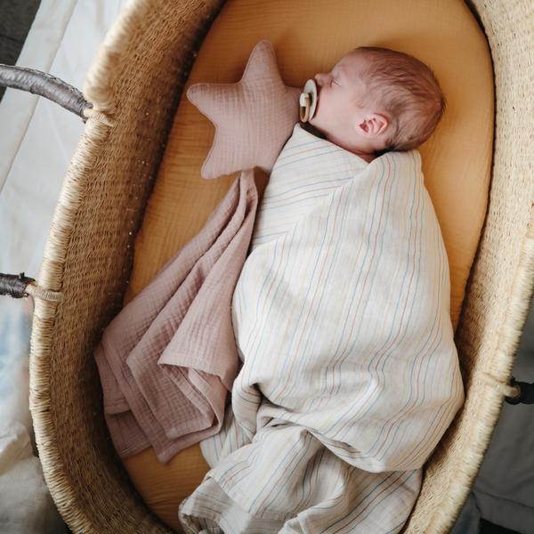 Mantinha doudou Estrela natural Muslin mushie