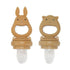 Silicone fruit feeding pacifier bunny almond terracotta Konges sløjd Dinnerware Konges sløjd