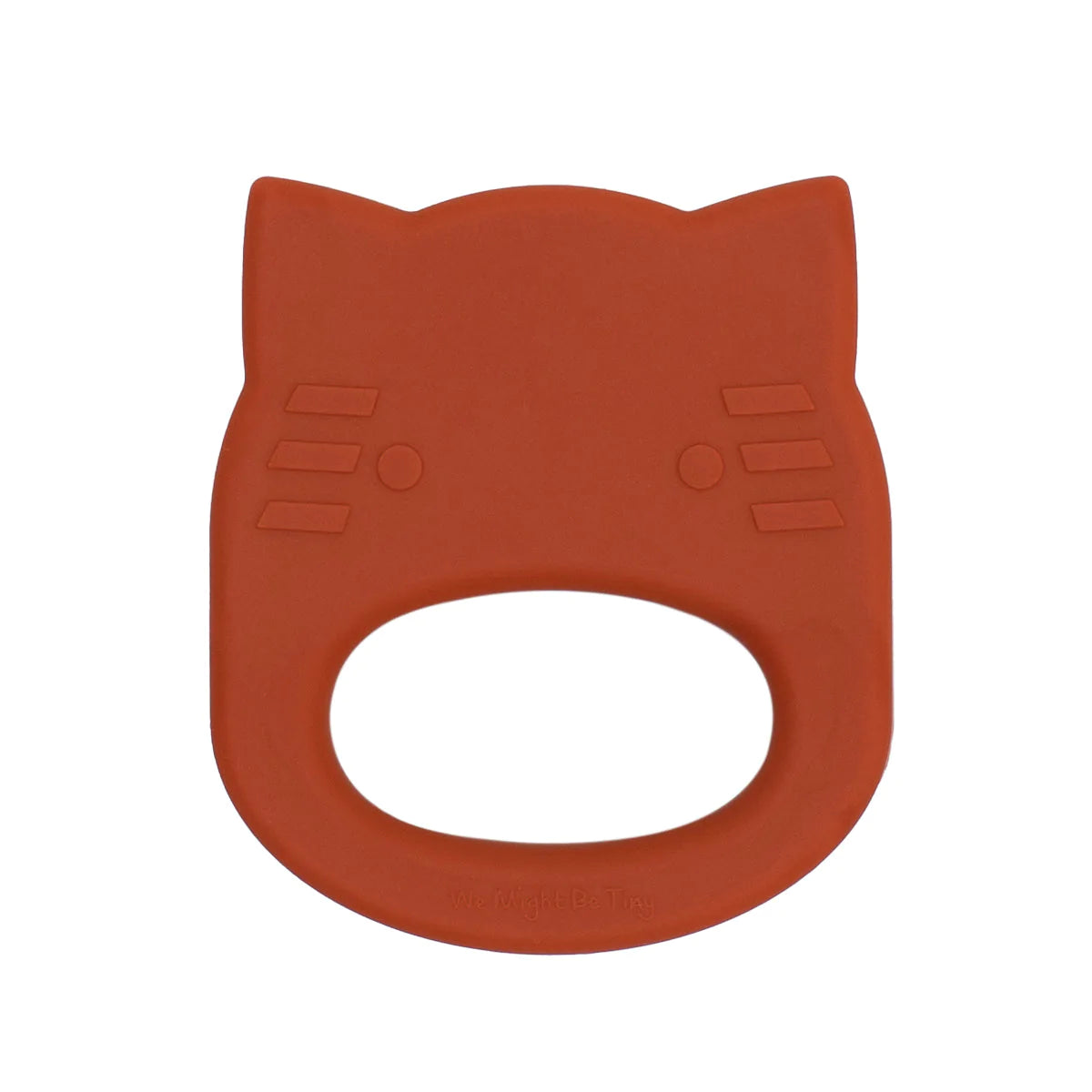Mordedor silicone cat burnt orange Pacifiers & Teethers we might be tiny