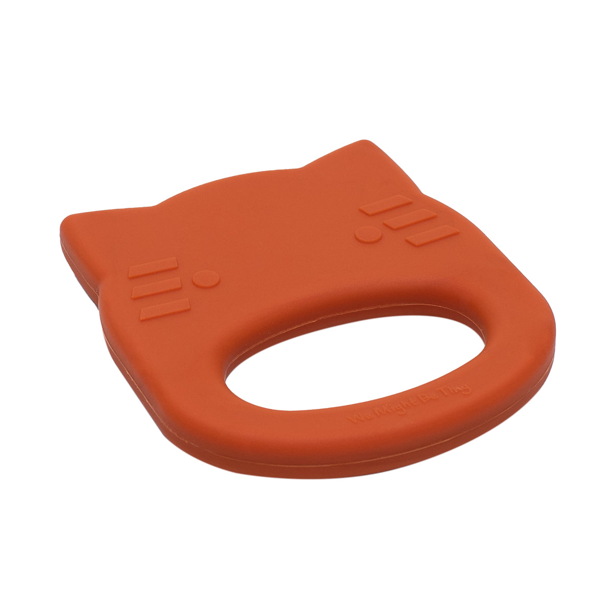 Mordedor silicone cat burnt orange Pacifiers & Teethers we might be tiny