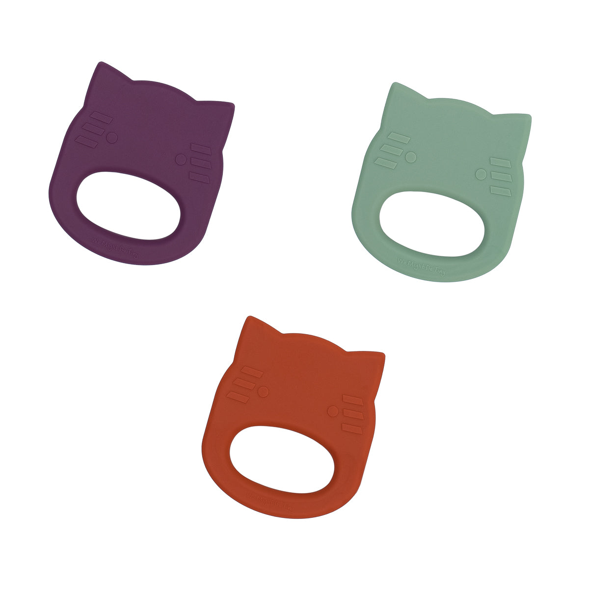 Mordedor silicone cat plum Pacifiers & Teethers we might be tiny