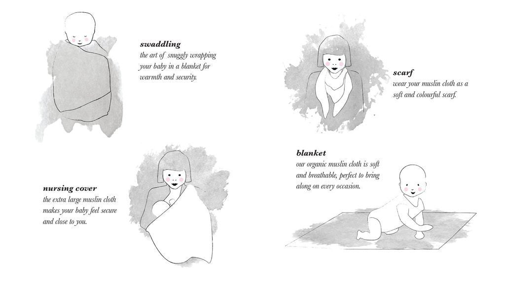 Muslin swaddle clay Fabelab muslin Fabelab