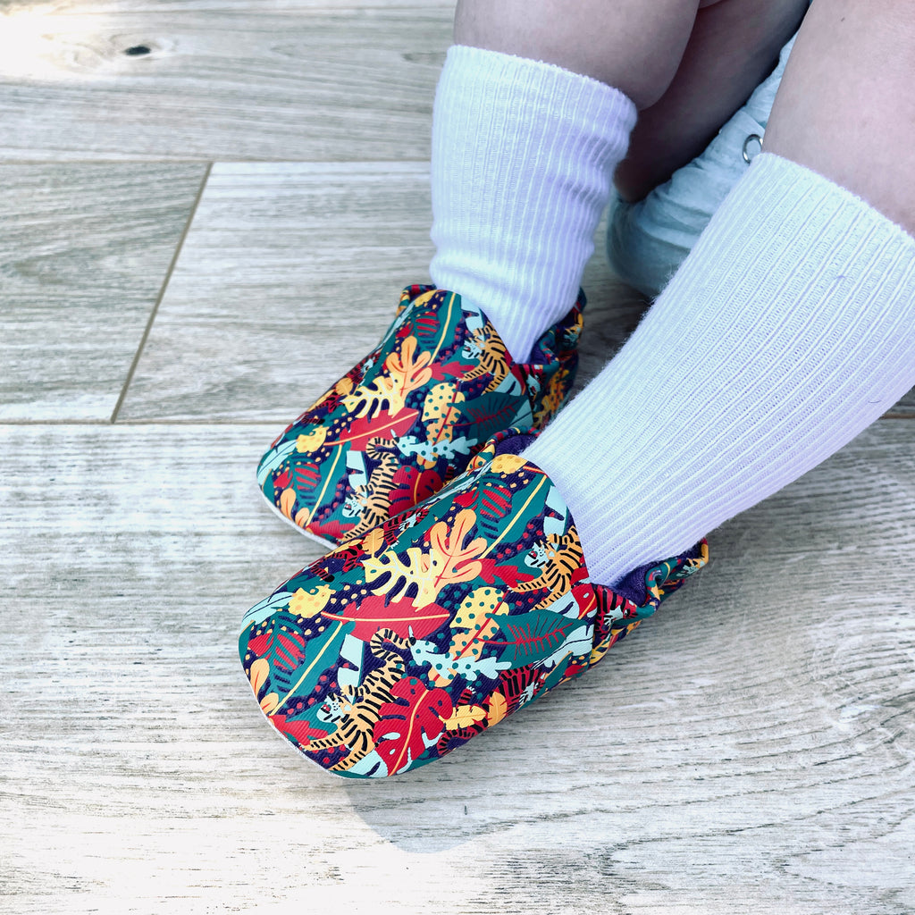 Tiger jungle green shoes Poco Nido Baby shoes Poco Nido