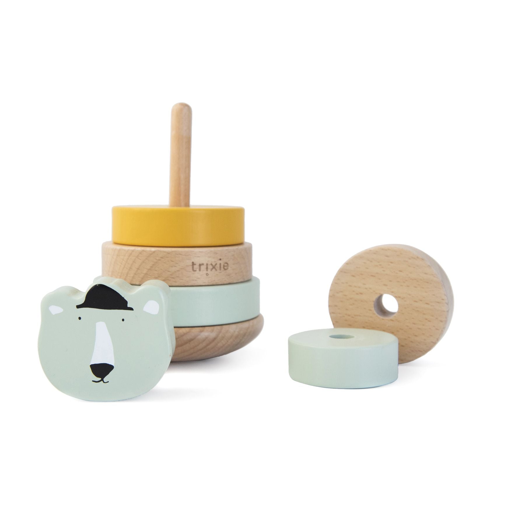 Wooden stacking toy Mr Polar Bear Trixie Toys Trixie