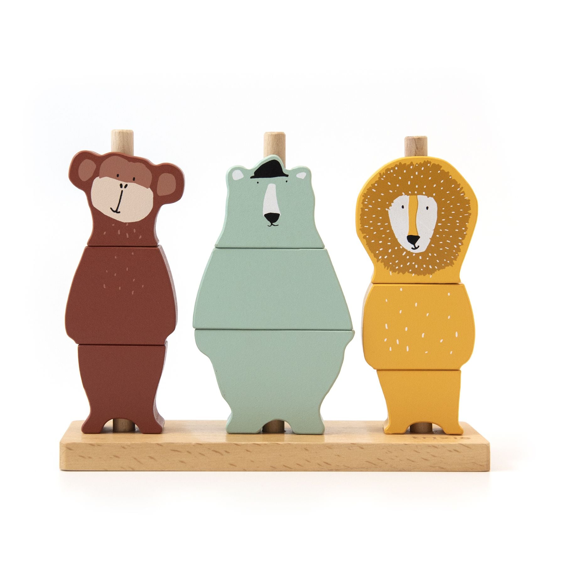 Wooden animal puzzle stacker Trixie Toys Trixie