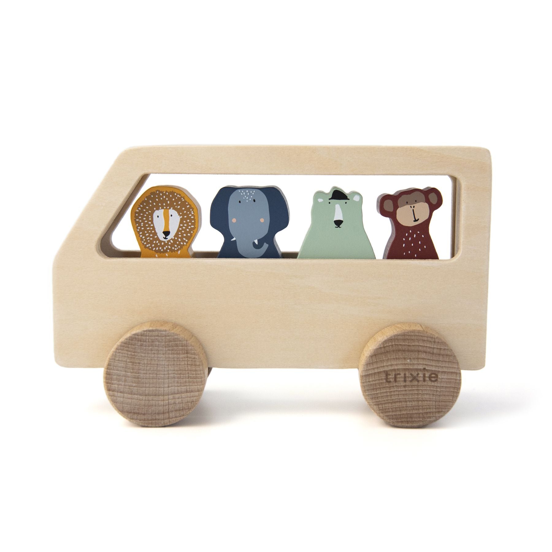 Wooden animal bus Trixie Toys Trixie