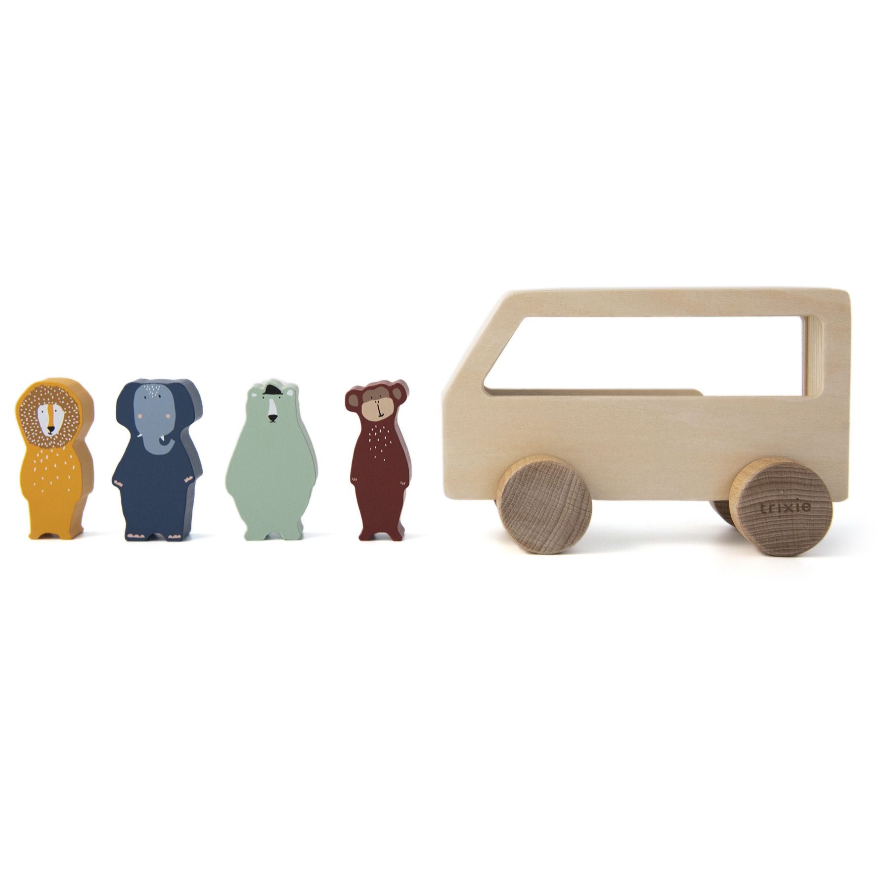 Wooden animal bus Trixie Toys Trixie