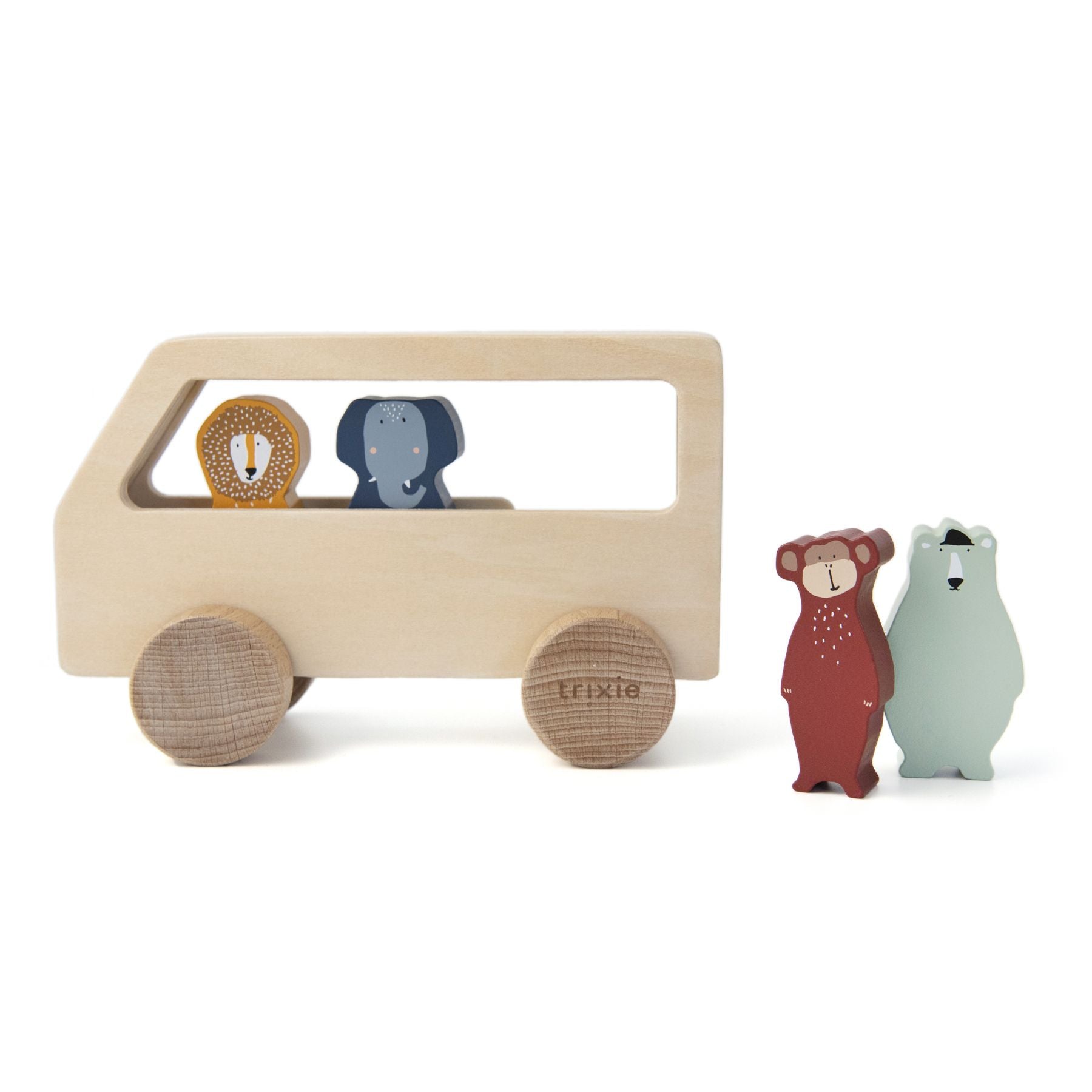 Wooden animal bus Trixie Toys Trixie