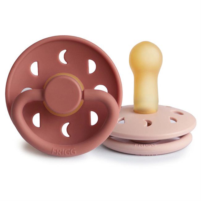 2-pack moon phase pacifier blush/powder blush FRIGG Pacifier FRIGG 6-18M