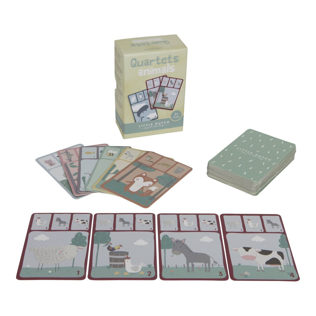 Jogo de cartas quartetos animais