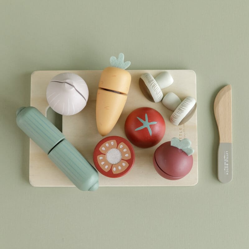 Vegetais de madeira (cortar e unir) Toys Little Dutch