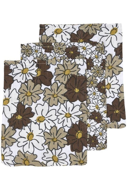 3 musselinas luva vintage flower 20 x 17 cm Bath Meyco 