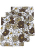 3 musselinas luva vintage flower 20 x 17 cm Bath Meyco 