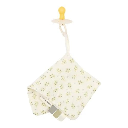Paninho doudou prende-chupeta blueberry leaves