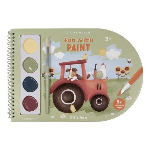 Livro para pintar Little Farm - inclui aguarelas e pincel