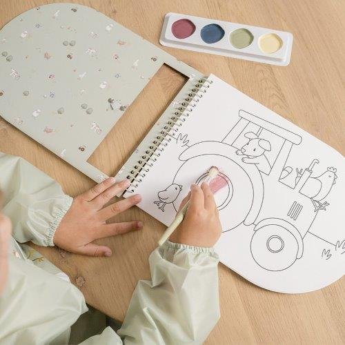 Livro para pintar Little Farm - inclui aguarelas e pincel