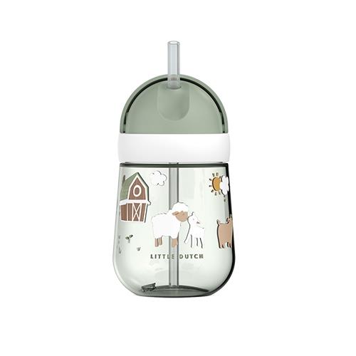 Copo com palhinha 300 ml little farm