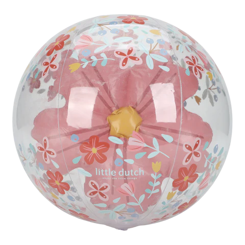 Bola de praia 3D pink flowers 35 cm