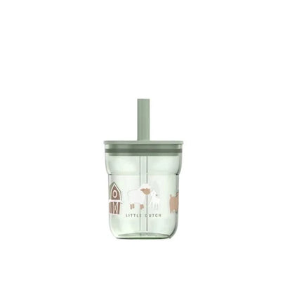 Copo de Criança 250ml com Palhinha Little Farm