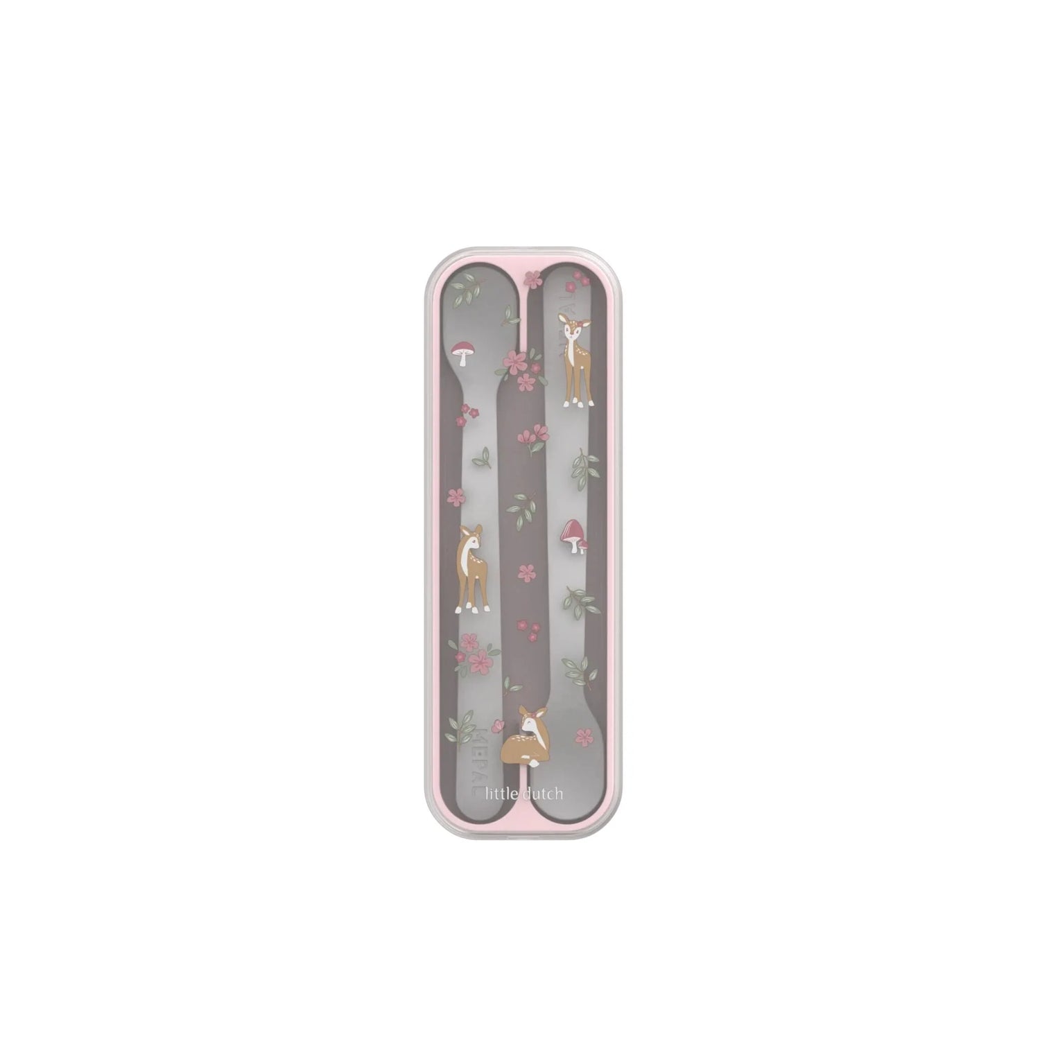 2 colheres longas Fairy Garden + caixa