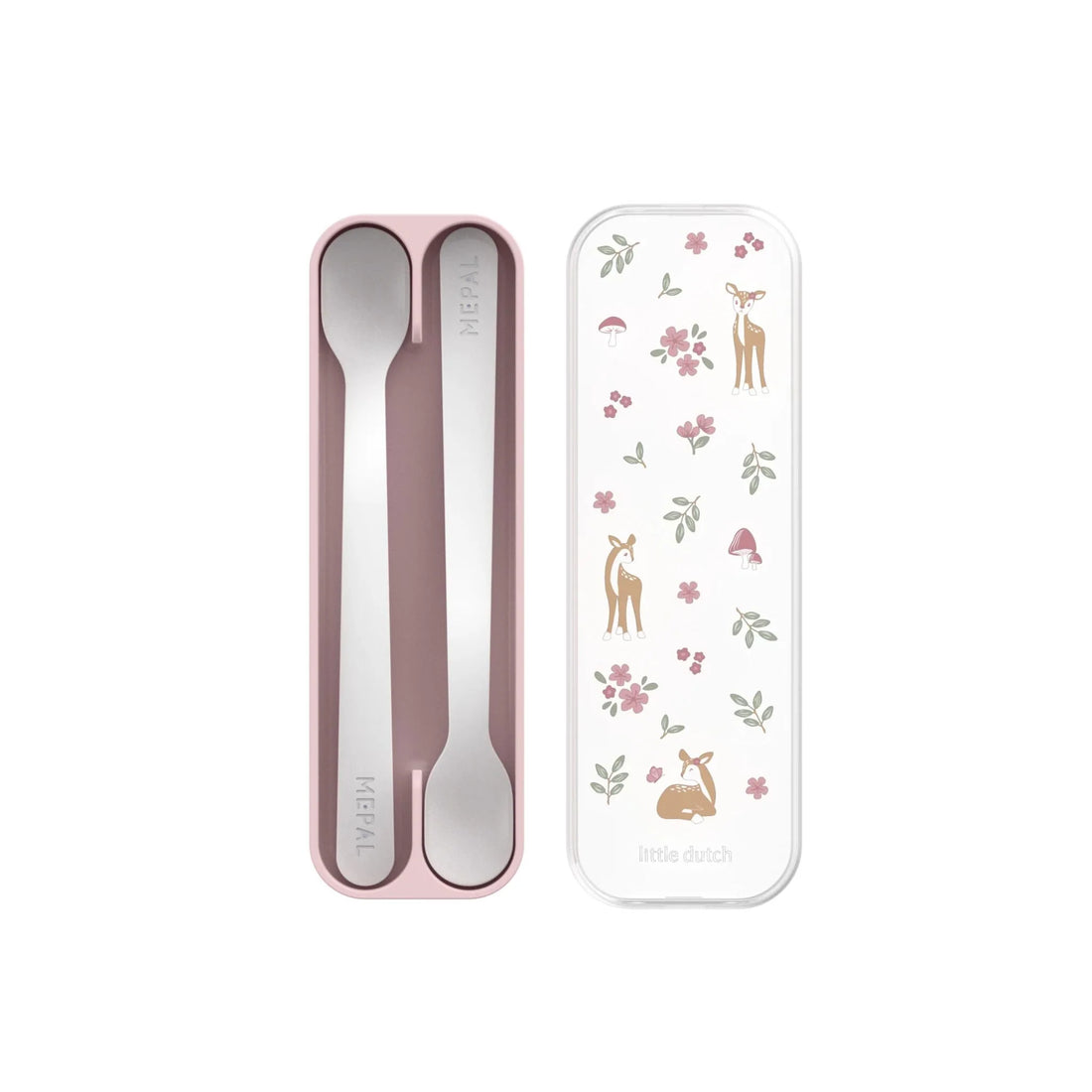 2 colheres longas Fairy Garden + caixa