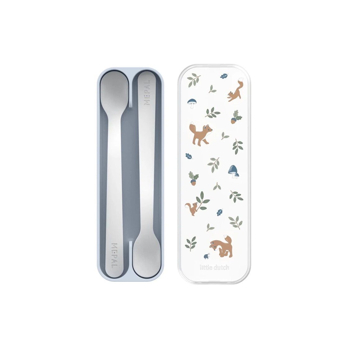 2 colheres longas Forest Friends + caixa