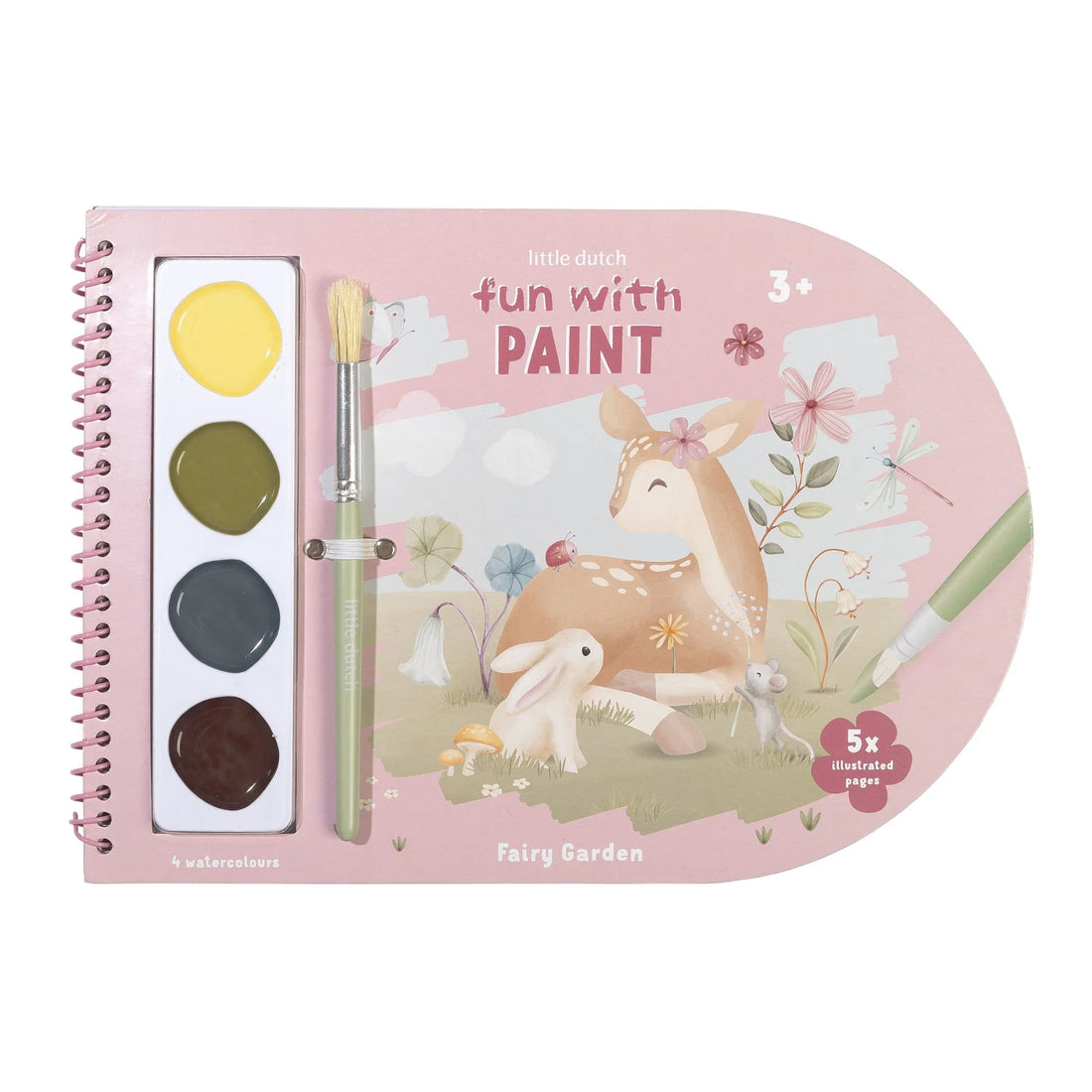 Livro para pintar Fairy Garden - inclui aguarelas e pincel