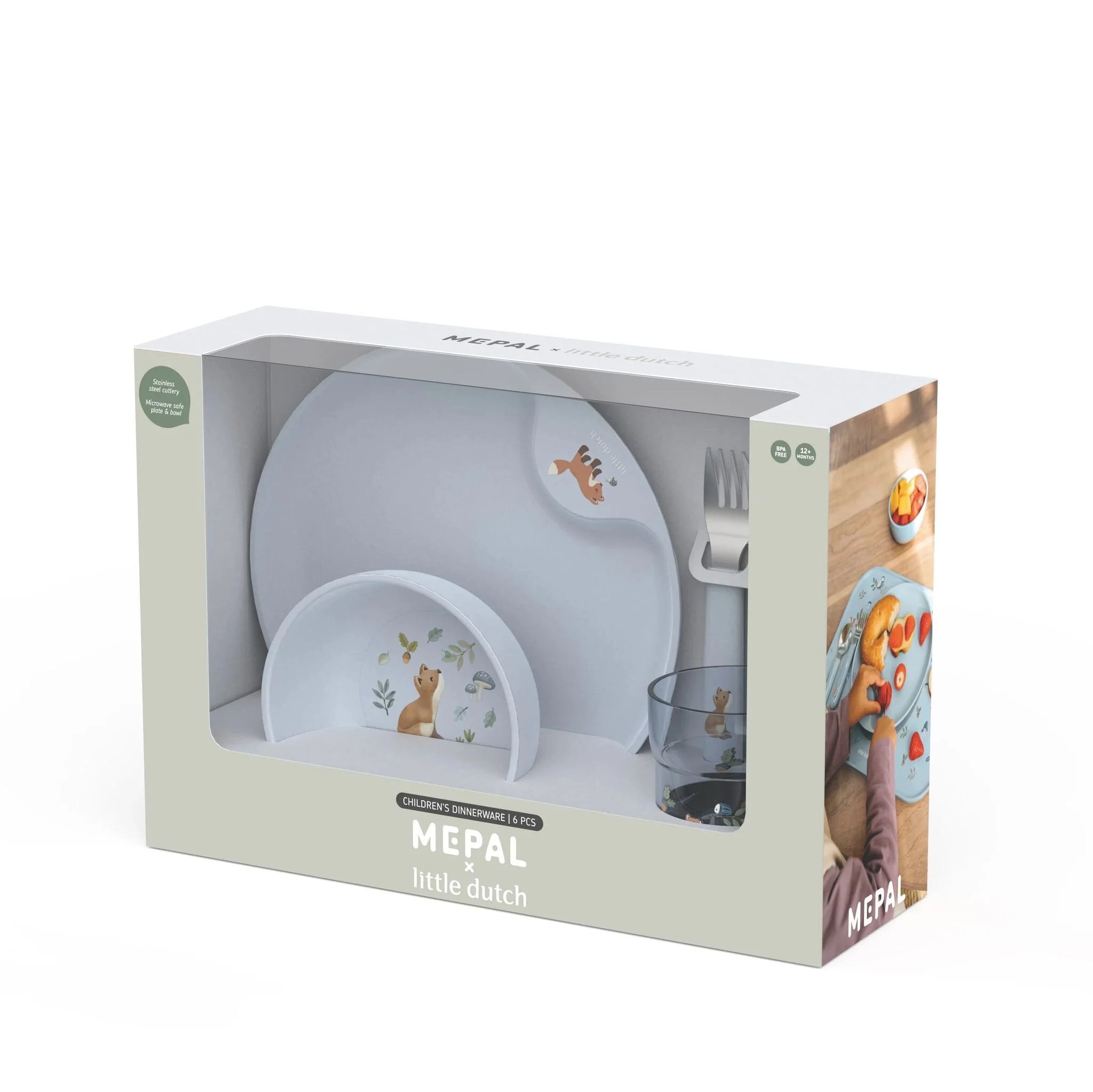 Conjunto de refeição criança 6 peças Forest Friends