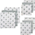 Conjunto 9 musselinas | luvas de banho riscas verde Muslin Meyco 