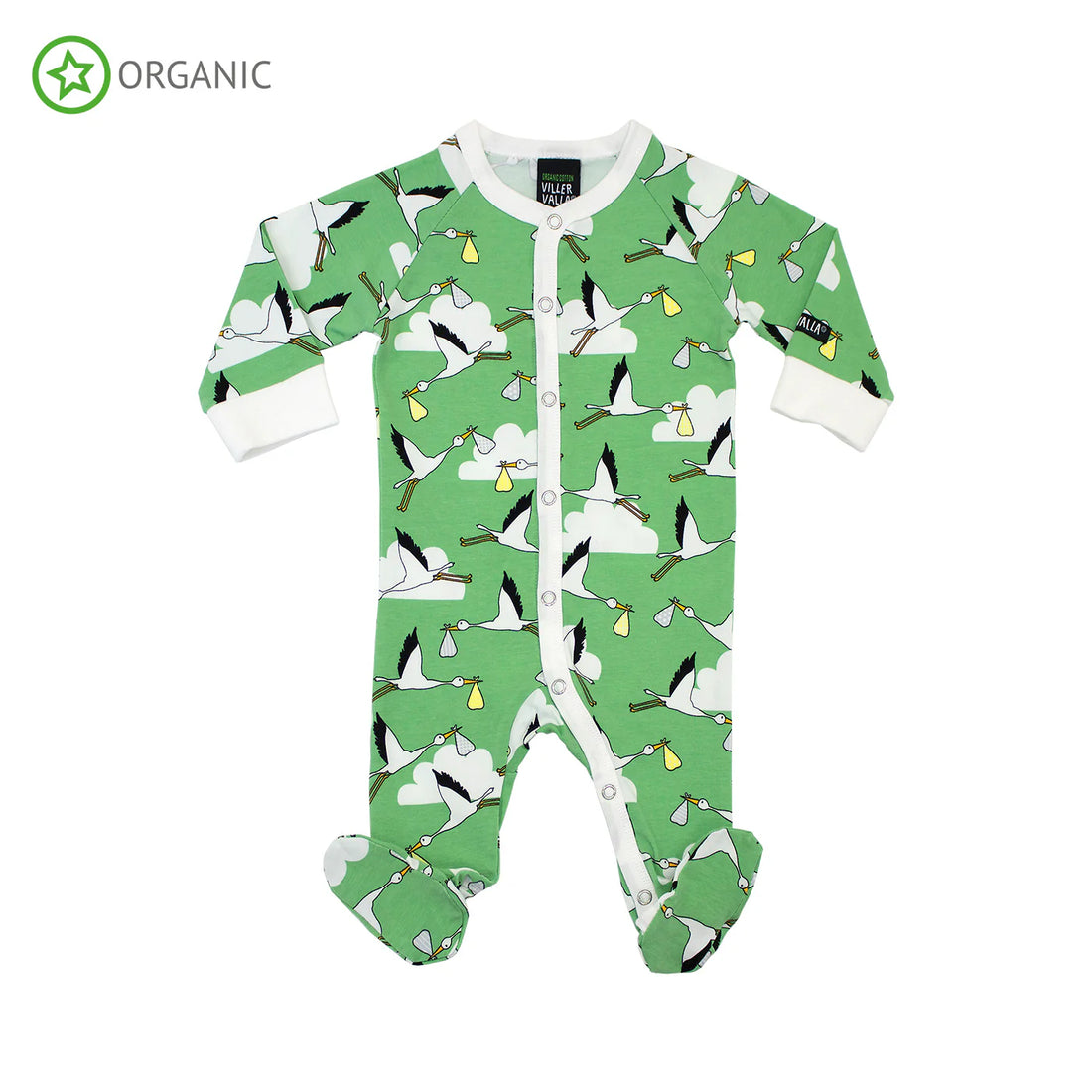 Babygrow com pés cegonhas 2-4 meses