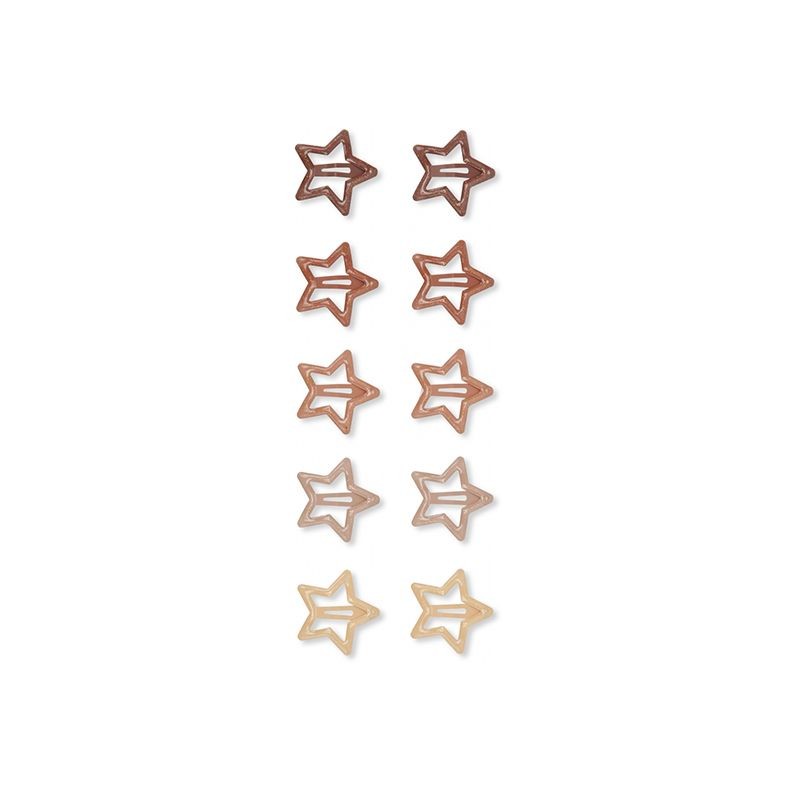 10 ganchos estrela glitter rosie shades