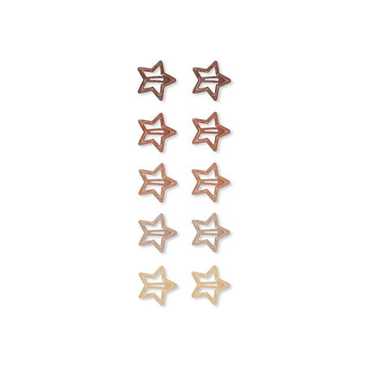 10 ganchos estrela glitter rosie shades