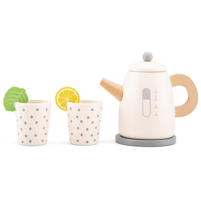 Conjunto de cafeteira elétrica de brincar e copos