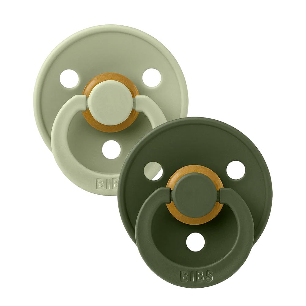 2 chupetas simétricas BIBS Colour sage | hunter green