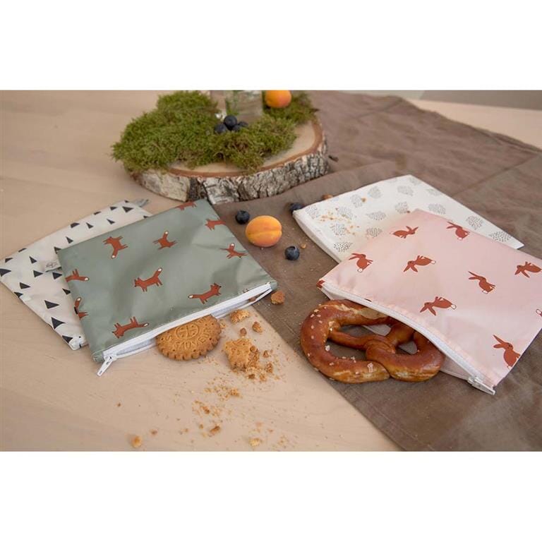 2 bolsas para alimentos fox | triangles meal Lassig 