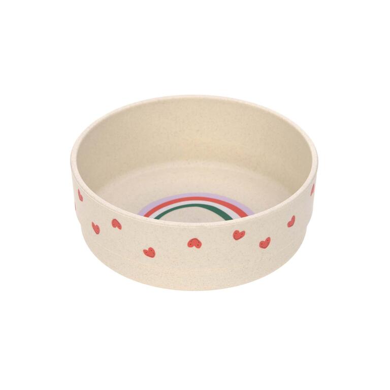 Taça anti-derrapante arco-íris corações