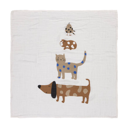 3 musselinas royal blue 80 x 80 cm