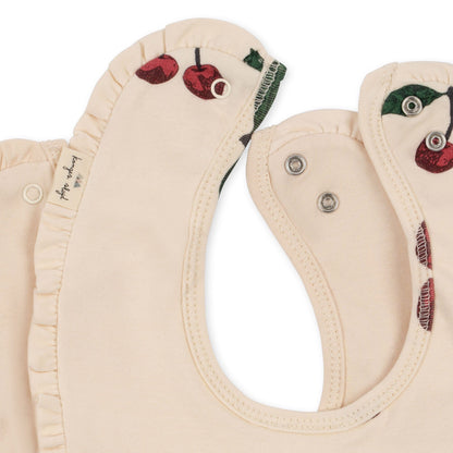 2 babetes impermeáveis com folhinho ma grande cérise | nouvelle peach Babete Konges sløjd 