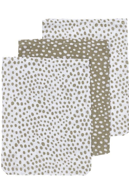 3 musselinas luva cheetah taupe 20 x 17 cm Bath Meyco 